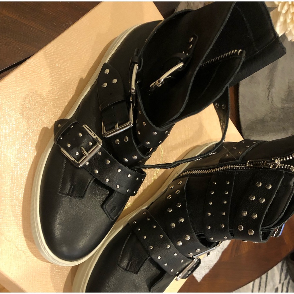 J Slides Booties Studded Details Size 8 - image 4